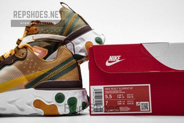 Nike React Element 87 Orange Peel CJ6897-113 - Image 3