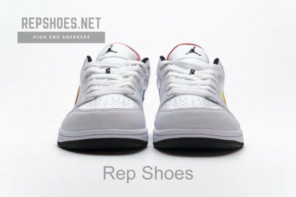 CW7009-100 Air Jordan 1 Low White Multi-Color - Image 5