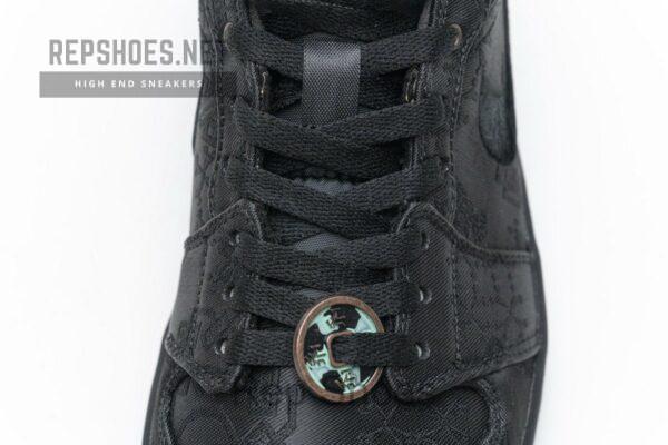 CU2804-300 Edison Chen x Air Jordan 1 Mid “Fearless Black” - Image 11