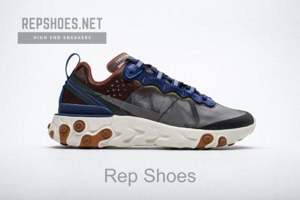 Nike React Element 87 MossBlackDeep Royal Blue AO1090-200 - Image 7