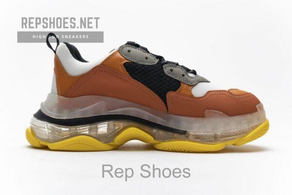 541624 W09E1 1766 Balenciaga Triple S Black Orange - Image 2