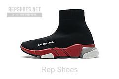 Balenciaga Speed Clear Sole Sneaker Black Red