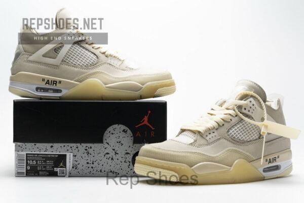 CV9388-100 OFF White x Air Jordan 4 Sail - Image 2
