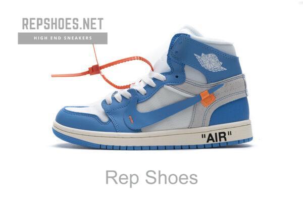 Jordan 1 Retro High Off-White University Blue Update Lace