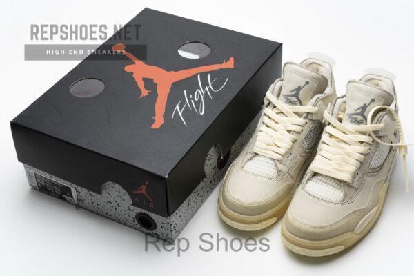 CV9388-100 OFF White x Air Jordan 4 Sail - Image 3