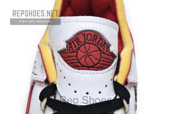 DJ4375-106 Off White x Air Jordan 2 Retro Low SP White and Varsity Red - Image 6