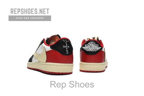 DM7866-166 Travis Scott x Air Jordan 1 Low Black Red - Image 7