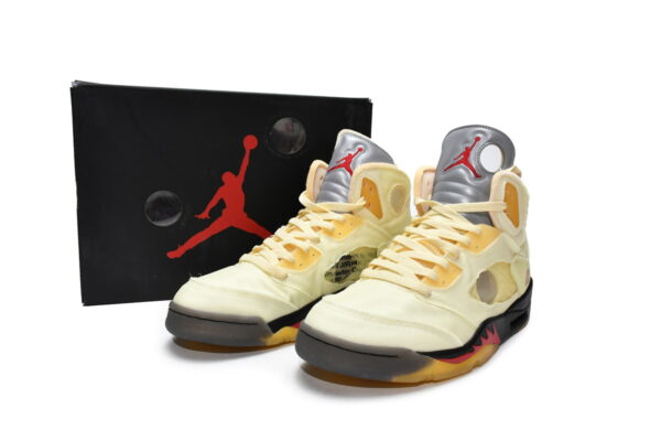 OFF-WHITE X AIR JORDAN 5 RETRO SP 'SAIL' - Image 2