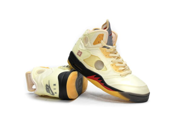 OFF-WHITE X AIR JORDAN 5 RETRO SP 'SAIL' - Image 3